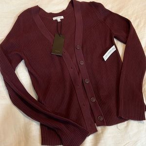 Vetta Capsule Wine V neck reversible sweater